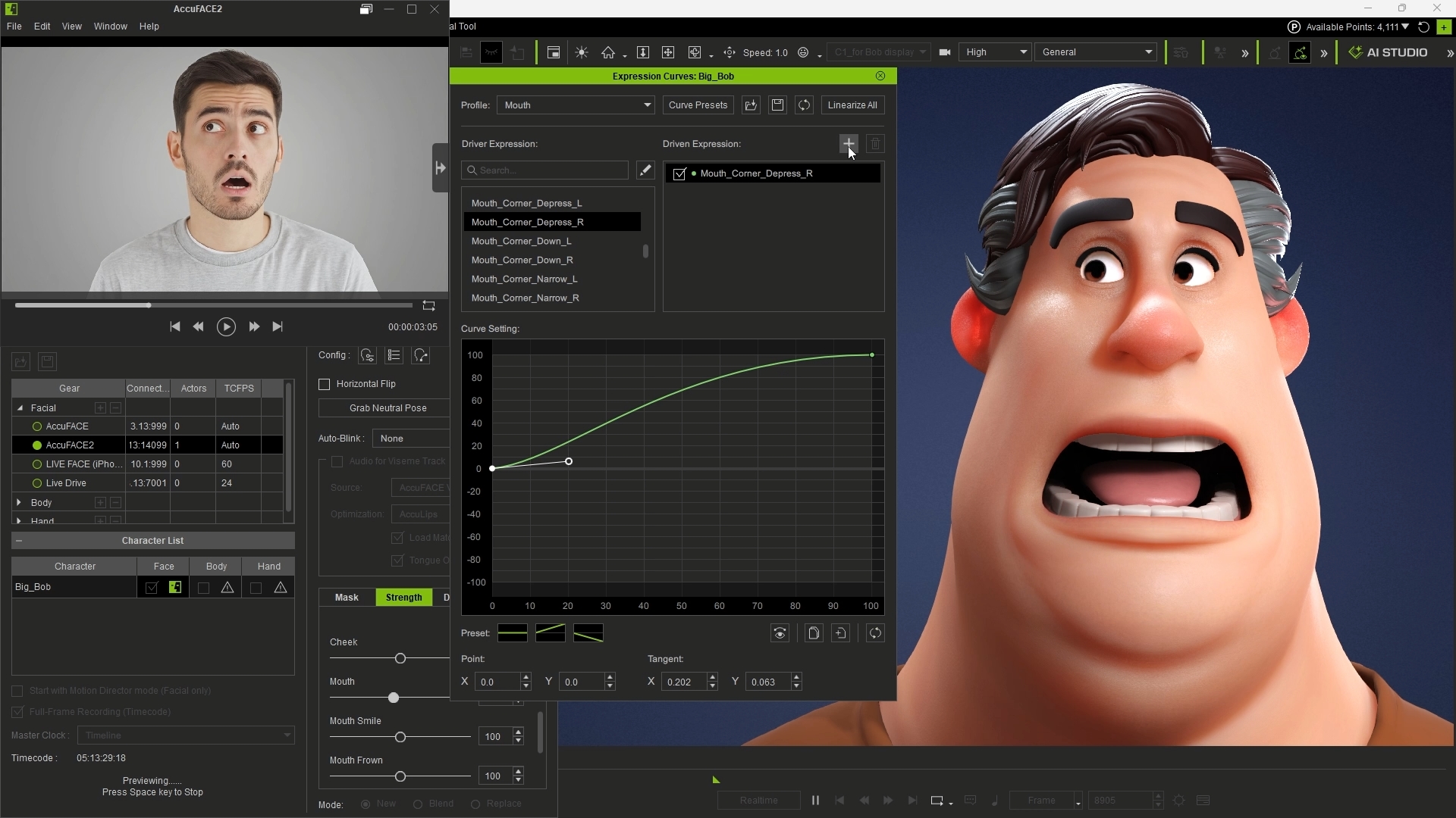 AccuFACE screenshot - Video DSLR